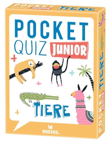Moses. Pocket Quiz Junior - Tiere, Das Kinderquiz mit 100 Fragen und Fakten rund um die spannende Tierwelt, Für Kinder ab 8 Jahren von moses