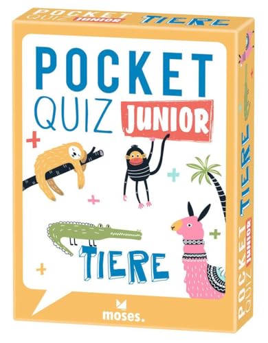 Moses. Pocket Quiz Junior - Tiere, Das Kinderquiz mit 100 Fragen und Fakten rund um die spannende Tierwelt, Für Kinder ab 8 Jahren