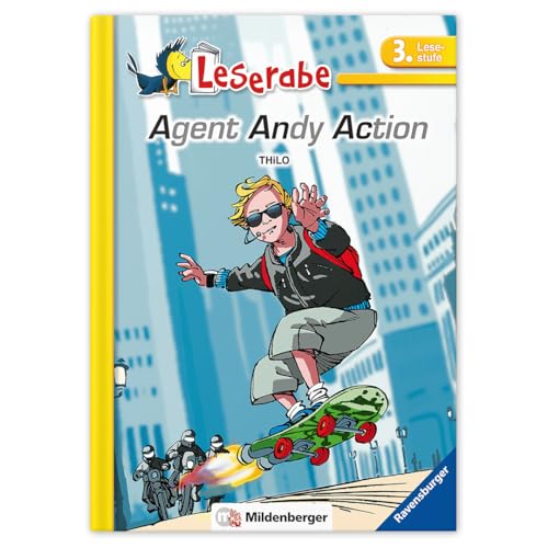 Leserabe – Agent Andy Action | Kinderbuch zum Lesenlernen mit Silbentrenner | Lesestufe 3 | für den Lesestart | spannende Geschichten für Grundschulkinder | Festeinband, 17,5 x 24 cm | 60 Seiten Leserabe – Agent Andy Action | Kinderbuch zum Lesenlernen mit Silbentrenner | Lesestufe 3 | für den Lesestart | spannende Geschichten für Grundschulkinder | Festeinband, 17,5 x 24 cm | 60 Seiten