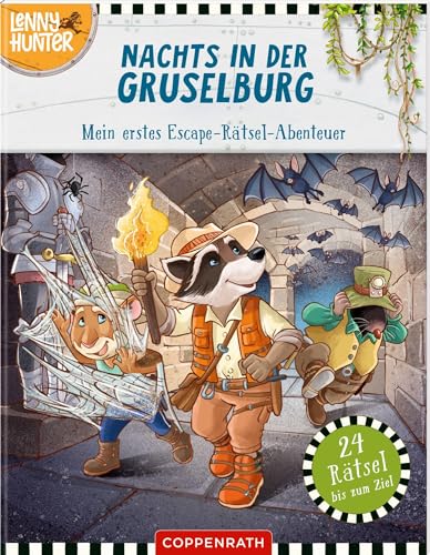 Nachts in der Gruselburg (Lenny Hunter): Mein erstes Escape-Rätsel-Abenteuer: 24 spannende Rätsel (Wimmelbilder, Suchrätsel, Fehlersuchbilder u.v.m.), ... komplett vierfarbig, für Kinder ab 5 Jahren