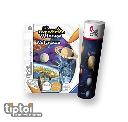 Ravensburger tiptoi  Buch ab 7 Jahre Expedition Wissen: Weltraum + Kinder Planeten Weltall Poster by Collectix tip toi von Ravensburger Buchverlag