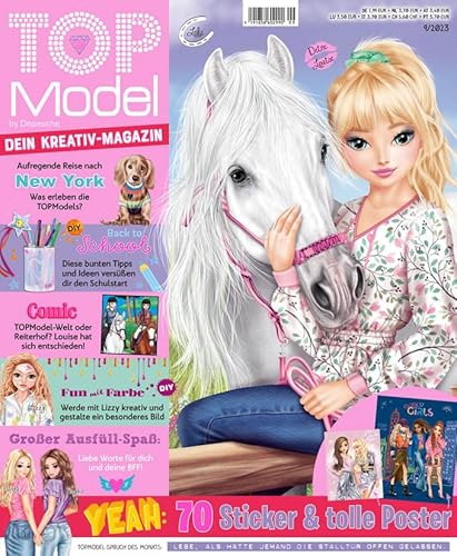 TOPModel Magazin 9/2023 "September-Ausgabe mit 70 Sticker und tolle Poster" TOPModel Magazin 9/2023 "September-Ausgabe mit 70 Sticker und tolle Poster"
