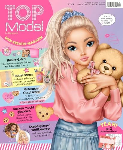 TOPModel Magazin 9/2024 "September-Ausgabe mit Gute-Laune-Stickern und coolen Stundenplänen" TOPModel Magazin 9/2024 "September-Ausgabe mit Gute-Laune-Stickern und coolen Stundenplänen"