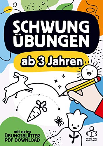 Schwungübungen ab 3 Jahren: Das große Übungsheft mit Schwungübungen zur Konzentrations- und Feinmotorik Förderung für Kinder.: Perfekte Vorbereitung ... Zeichnen, Malen lernen für Kinder ab 3 Jahren