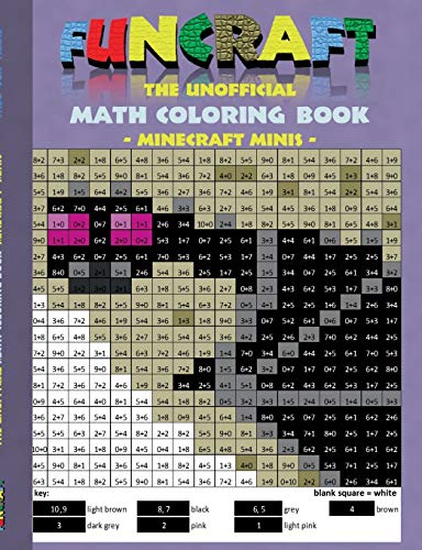 Funcraft - The unofficial Math Coloring Book: Minecraft Minis: Age: 6-10 years. Coloring book, age, learning math, mathematic, school, class, ... birthday, eastern, bestseller, pixel, craft