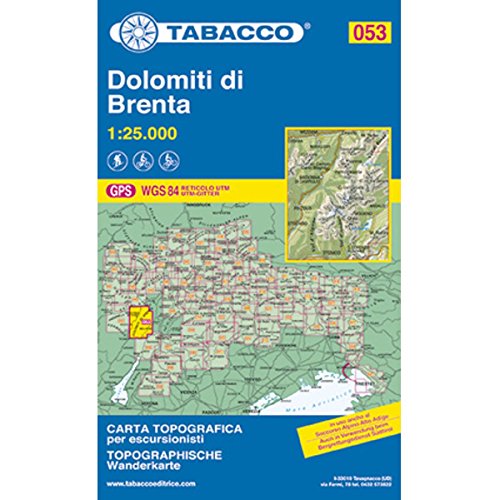 Dolomiti di Brenta 1 : 25 000, 053 von Tabacco editrice