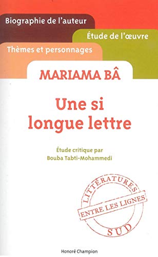 Une si longue lettre de Mariama Bâ von Champion