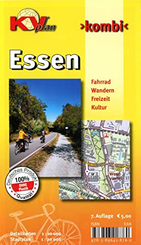 Essen - Stadtplan: KVplan, Radkarte/Wanderkarte/Stadtplan, 1:20.000 / 1:10.000 Essen - Stadtplan: KVplan, Radkarte/Wanderkarte/Stadtplan, 1:20.000 / 1:10.000