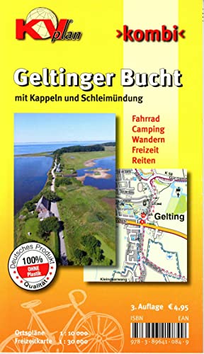Geltinger Bucht - mit Kappeln und Schleimündung: KVplan, Radkarte/Wanderkarte/Freizeitkarte/Stadtplan, 1:30.000 / 1:10.000