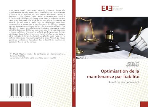 Optimisation de la maintenance par fiabilité: Sureté de fonctionnement.DE von Éditions universitaires européennes