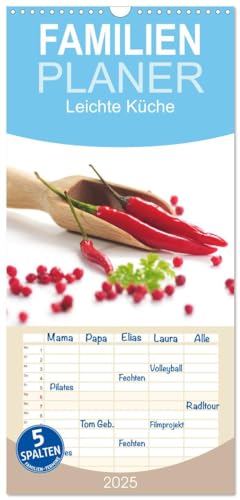 Familienplaner 2025 - Leichte Küche mit 5 Spalten (Wandkalender, 21 cm x 45 cm), CALVENDO