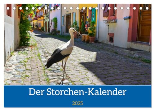 Der Storchenkalender (Tischkalender 2025 DIN A5 quer), CALVENDO Monatskalender