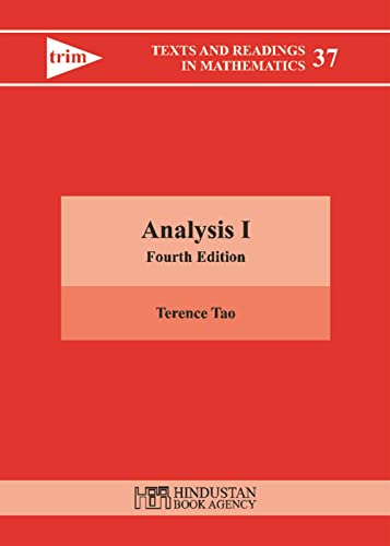 Analysis (1) (Hindustan Book Agency, Band 1) von Hindustan Book Agency