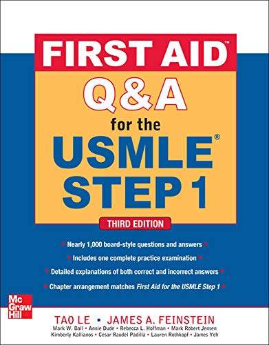 First Aid Q&A for the USMLE Step 1, Third Edition (First Aid USMLE) von McGraw-Hill Education