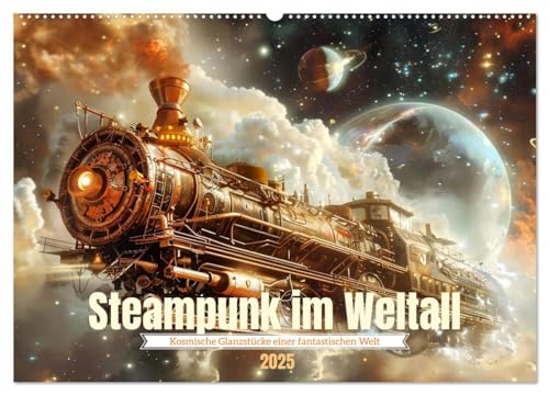 Steampunk im Weltall (Wandkalender 2025 DIN A2 quer), CALVENDO Monatskalender von CALVENDO