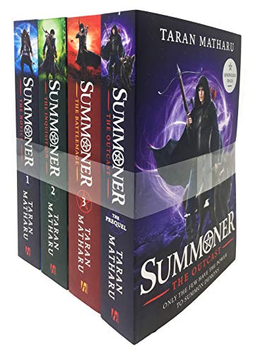 Taran Matharu The Summoner 4 Books Collection Set (The Battlemage, The Novice, The Inquisition, The Outcast)