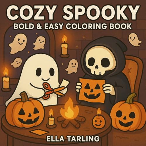 Cozy Spooky – Bold & Easy Halloween Coloring Book: With Ghosts, Witches & Skeletons for Kids & Adults Cozy Spooky – Bold & Easy Halloween Coloring Book: With Ghosts, Witches & Skeletons for Kids & Adults von Independently published