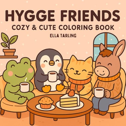 Hygge Friends: Cute & Cozy Coloring Book for Adults & Kids: Bold & Easy Designs for Stress Relief Hygge Friends: Cute & Cozy Coloring Book for Adults & Kids: Bold & Easy Designs for Stress Relief von Independently published