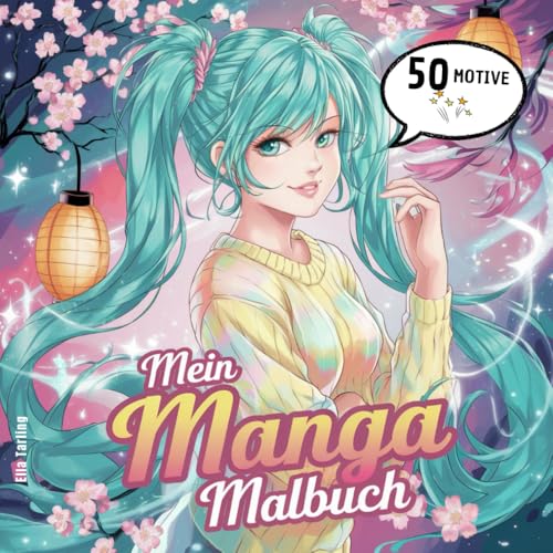 Manga Anime Malbuch für Mädchen (ab 8 Jahren) - 50 Motive (Shojo Portraits, Kawaii Katzen, Shiba Hund, Pferde): Perfektes Geschenk für Mädchen & Teenager zum Geburtstag oder zu Weihnachten von Independently published