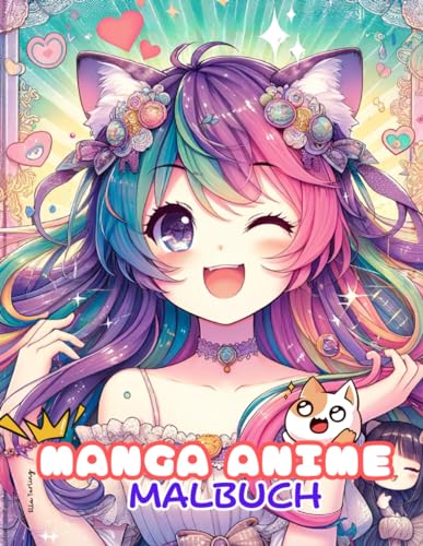 Manga Anime Shojo Malbuch für Mädchen ab 8 Jahren: Das perfekte Geschenk für Teenager, Mädchen und Jungs: 50 schöne Motive (Porträts, kawaii Tiere und mehr) zum Ausmalen von Independently published