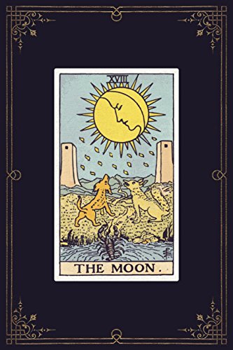 The Moon: 120 Blank Lined Pages, 6 X 9 College Ruled Notebook, The Moon Tarot Card - Antique Vintage Style Journal, Diary, Notebook (Tarot Card ... Vintage Style - Tarot Card Notebooks)