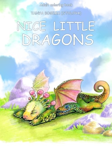 Adult Coloring Book: Nice Little Dragons