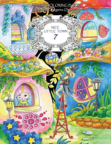 Nice Little Town: Adult Coloring Book (Stress Relieving Coloring Pages, Coloring Book for Relaxation) von Independently Published