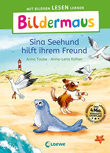 Bildermaus - Sina Seehund hilft ihrem Freund: Mit Bildern lesen lernen - Ideal für die Vorschule und Leseanfänger ab 5 Jahren - Mit Leselernschrift ABeZeh