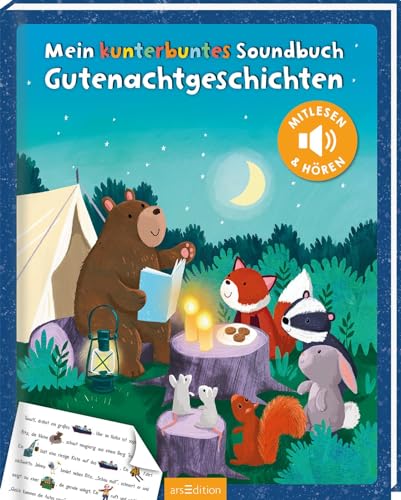 Mein kunterbuntes Soundbuch: Gutenachtgeschichten: Mitlesen und hören | Hochwertiges Vorlesesoundbuch zum Mitlesen mit dazugehörigen Sounds für Kinder ab 24 Monaten von arsEdition