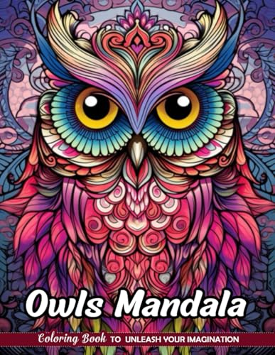 Owls Mandala: Christmas Coloring Pages with Owls Mandala for Stress Relief and Relaxation (Coloring Books for Kids & Adults)