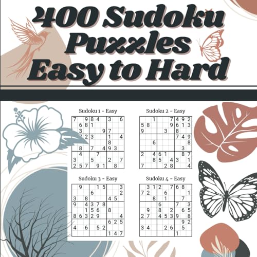 400 Sudoku Puzzles Easy to Hard: Master Every Level with 400 Unique Puzzles and Solutions (Relaxing Challenging Activity Books for Adults) von Independently published