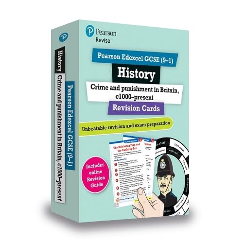 Revise Edexcel GCSE (9-1) History: Crime and punishment in Britain Revision Cards: with free online Revision Guide and Workbook (Pearson Revise)