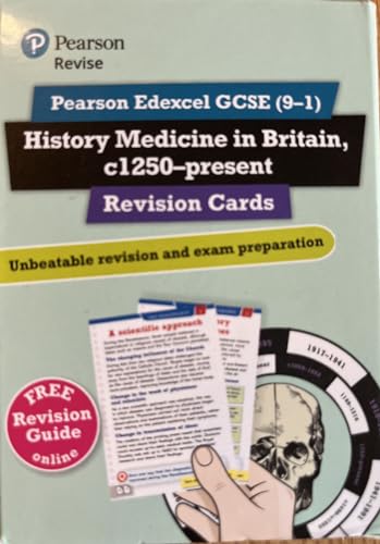 Revise Edexcel GCSE (9-1) History: Medicine in Britain Revision Cards: with free online Revision Guide and Workbook (Revise Edexcel GCSE History 16) von Pearson Education Limited