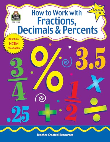 How to Work with Fractions, Decimals & Percents, Grades 4-6: Grades 4-6 (Math How To...) von Teacher Created Resources