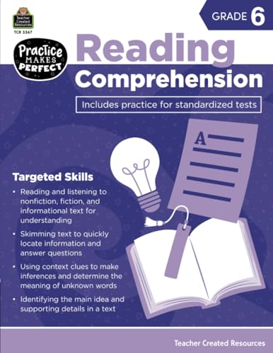 Teacher Created Resources Practice Makes Perfect: Reading Comprehension Grade 6, 2nd Edition (TCR3367) (Practice Makes Perfect (Teacher Created Materials)) von Teacher Created Resources