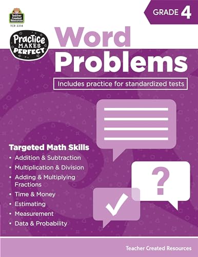 Word Problems Grade 4 (Practice Makes Perfect) von Teacher Created Resources
