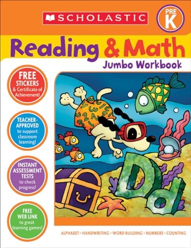 Scholastic Reading & Math Jumbo Workbook Grade Pre-k