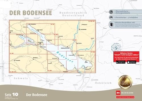 Sportbootkarten Satz 10: Bodensee (Ausgabe 2025) von Delius Klasing Verlag