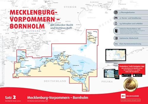 Sportbootkarten Satz 2: Mecklenburg-Vorpommern - Bornholm (Ausgabe 2021): Mit Lübecker Bucht und Stettiner Haff