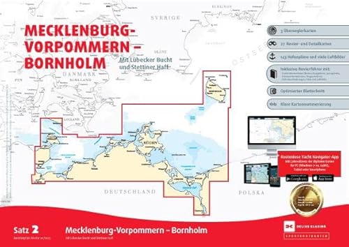 Sportbootkarten Satz 2: Mecklenburg-Vorpommern - Bornholm (Ausgabe 2023): Mit Lübecker Bucht und Stettiner Haff