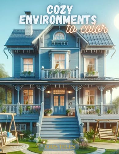 Cozy environments to color: A Coloring Book of Relaxing Home Interiors and Exteriors von Independently published