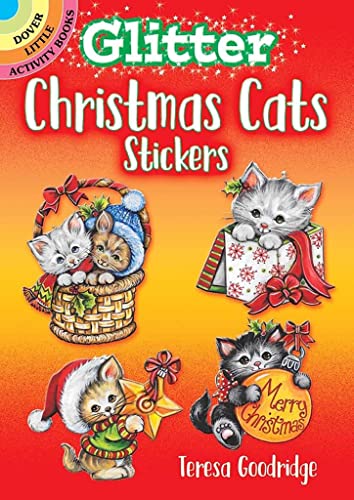Glitter Christmas Cats Stickers (Dover Little Activity Books Stickers)
