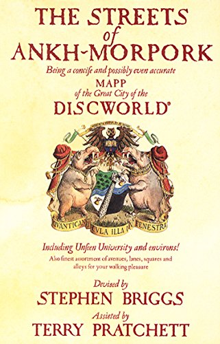 The Streets of Ankh-Morpork. Coloured Map.: Being a Concise and Possibly Even Accurate Mapp of the Great City of the Discworld : Including Unseen ... Discworld, mapped for the very first time von Corgi