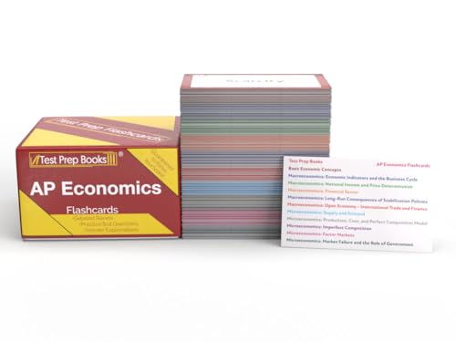 AP Economics Study Cards: AP Economics Micro and Macro Exam Prep 2024-2025 with Practice Test Questions [Full Color Cards]