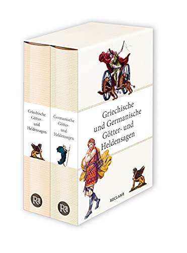 Griechische und Germanische Götter- und Heldensagen: Nach den Quellen neu erzählt von Reiner Tetzner und Uwe Wittmeyer. Zwei Bände im Schuber von Reclam Philipp Jun.
