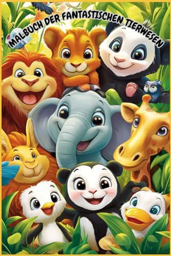 Malbuch der fantastischen Tiere: Unterhaltsames Malbuch für Kinder von 2-6 Jahren mit 24 spannenden Tieren von Independently published