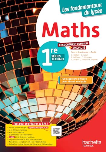 Mathématiques - enseignement commun + spécialité STI2D / STL- 1re séries technos (manuel) - Éd. 2025 von HACHETTE EDUC