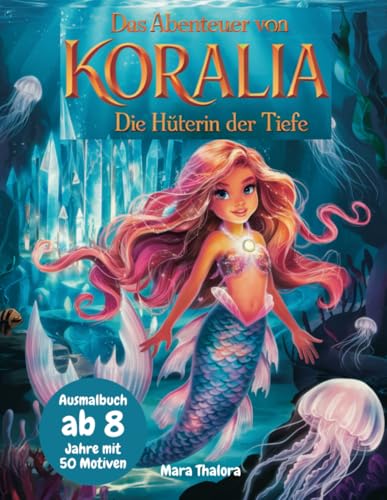 Das Abenteuer von Koralia - Die Hüterin der Tiefe | Ausmalbuch ab 8 Jahre mit 50 Motiven von Life Lead Verlag