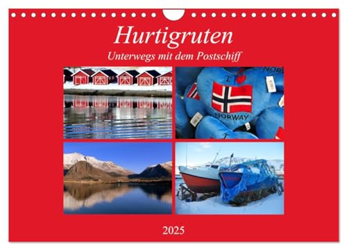 Hurtigruten - Unterwegs mit dem Postschiff (Wandkalender 2025 DIN A4 quer), CALVENDO Monatskalender: Für die einen ist es die "schönste Seereise der ... wundervollste Art Norwegen kennenzulernen. von CALVENDO