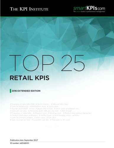 Top 25 Retail KPIs: 2016 Extended Edition